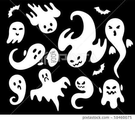 Scary white ghosts Scary white ghosts 58460075