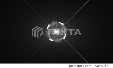 Spiral twisting of a square frame into a light white spot. Computer generated abstract background Spiral twisting of a square frame into a light white spot. Computer generated abstract background 58460160