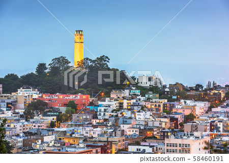 San Francisco, California, USA cityscape 58460191