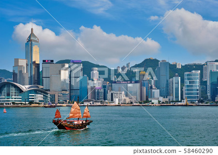 Hong Kong skyline. Hong Kong, China 58460290