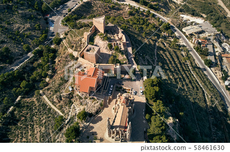 Aerial of Sanctuary of Santa Maria Magdalena 58461630