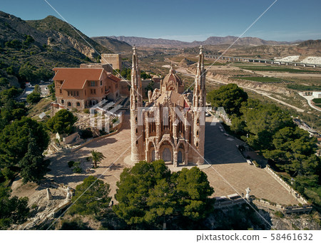 Aerial of Sanctuary of Santa Maria Magdalena Aerial of Sanctuary of Santa Maria Magdalena 58461632