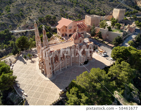Aerial of Sanctuary of Santa Maria Magdalena 58461677