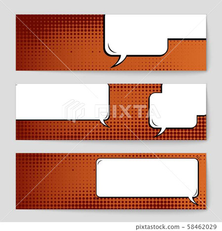 Abstract creative concept vector comic pop art style blank, layout template with clouds beams and 58462029