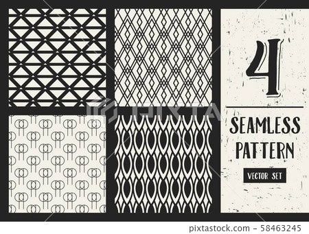 Abstract concept vector monochrome geometric pattern. Black and white minimal background. Creative 58463245