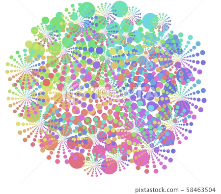Multicolored abstract of ovals, circles, and rounded squares Multicolored abstract of ovals, circles, and rounded squares 58463504