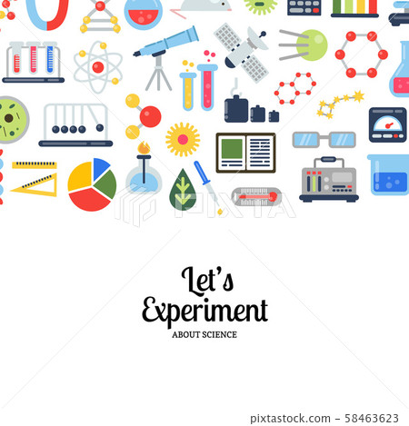 Vector flat style science icons - Stock Illustration [58463623] - PIXTA