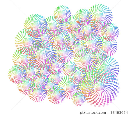 Multicolored abstract of ovals, circles, and rounded squares Multicolored abstract of ovals, circles, and rounded squares 58463654