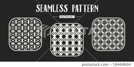 Abstract concept vector monochrome geometric pattern. Black and white minimal background. Creative Abstract concept vector monochrome geometric pattern. Black and white minimal background. Creative 58464604