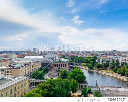 Skyline aerial view of Berlin city, Germany. Skyline aerial view of Berlin city, Germany. 58465027