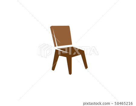 Classical chair without arms for logo design illustration on white background 58465216