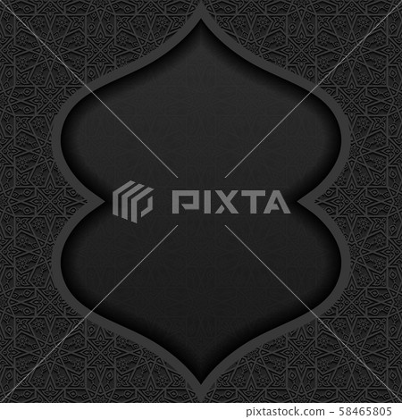 Background with traditional floral ornament. Vector illustration. Background with traditional floral ornament. Vector illustration. 58465805