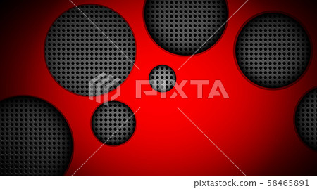 red gradient vector background with metal circles - Stock Illustration ...
