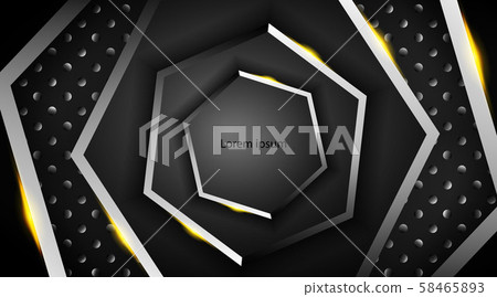 The hexagon vector background overlaps - Stock Illustration [58465893 ...