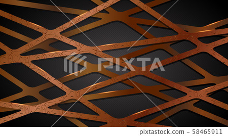 Abstract waves patterned in brown lines Abstract waves patterned in brown lines 58465911