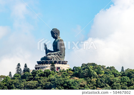 Hong Kong big Buddha on Lantau Island Hong Kong big Buddha on Lantau Island 58467802