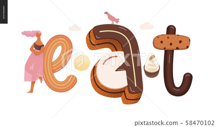 Dessert temptation font 58470102