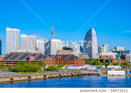 橫濱港未來城市景觀 橫濱港未來城市景觀 58471611