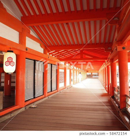 The end of Itsukushima Shrine corridor 58472154