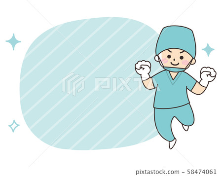 Surgeon wearing doctor balloon Surgeon wearing doctor balloon 58474061