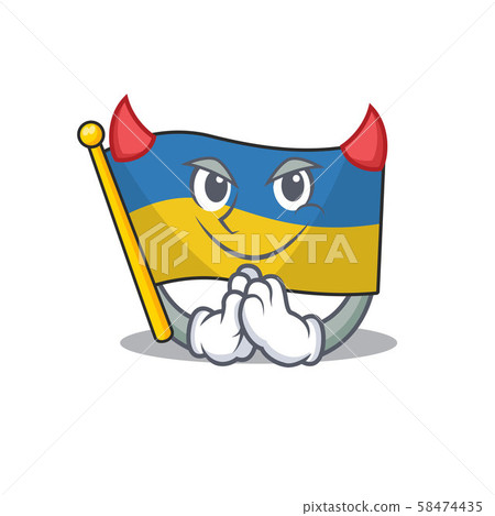 Devil flag ukraine in the character shape Devil flag ukraine in the character shape 58474435