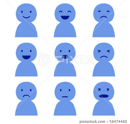 Simple human facial expression set Simple human facial expression set 58474488