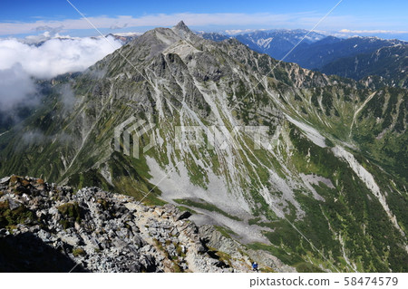 北阿爾卑斯山,從山頂的景色。 北阿爾卑斯山,從山頂的景色。 58474579
