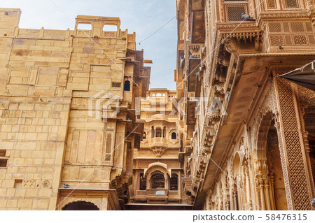 Patwon ki Haveli palace in Jaisalmer. india Patwon ki Haveli palace in Jaisalmer. india 58476315