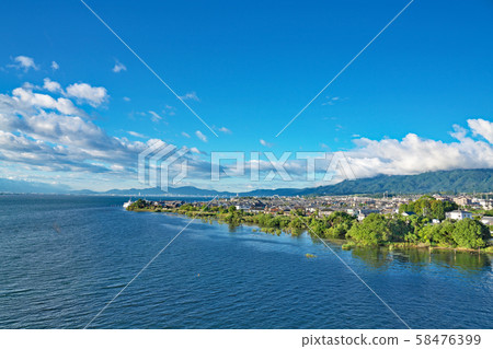 [From the Lake Biwa Bridge Observatory] Imazuta, Otsu City, Shiga Prefecture 58476399