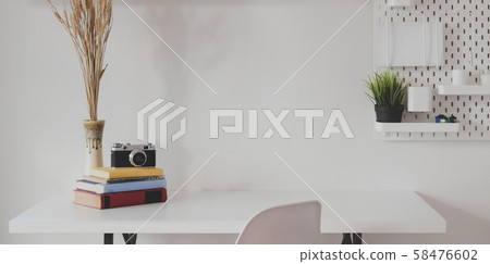 Minimal photographer workspace with vintage camera Minimal photographer workspace with vintage camera 58476602