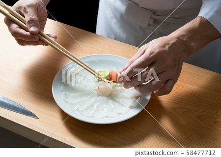 在平板前面 58477712