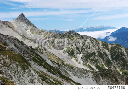 Landscape from the Northern Alps, Hohotaka Mountain Range, Nakadake Minamidake Longitudinal Road, overlooking the Mt. 58478168