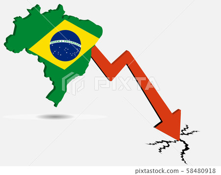 Brazil Economic Crisis Concept Vector Illustration-插圖素材 [58480918 ...