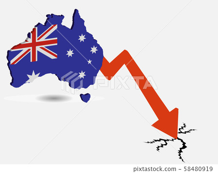 Australia economic crisis concept Vector Australia economic crisis concept Vector 58480919