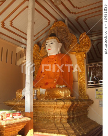 Myanmar Yangon Pagoda Buddha Statue Myanmar Yangon Pagoda Buddha Statue 58481859