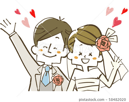 婚禮 - 新婚夫婦 - 心 婚禮 - 新婚夫婦 - 心 58482020