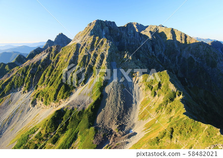 北阿爾卑斯山,Hoho高山脈從南嶽d子鼻子大基利縱向 北阿爾卑斯山,Hoho高山脈從南嶽d子鼻子大基利縱向 58482021