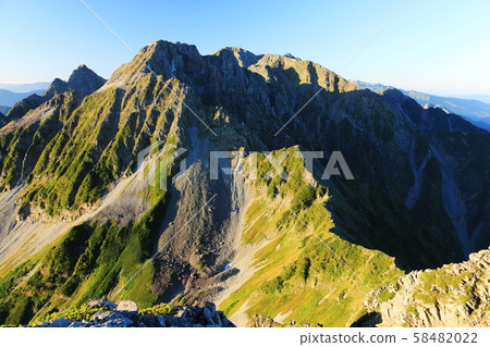 北阿爾卑斯山，Hoho高山脈從南嶽d子鼻子大基利縱向 58482022