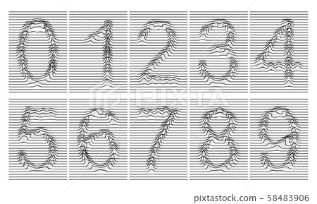 digits of deformed parallel lines digits of deformed parallel lines 58483906