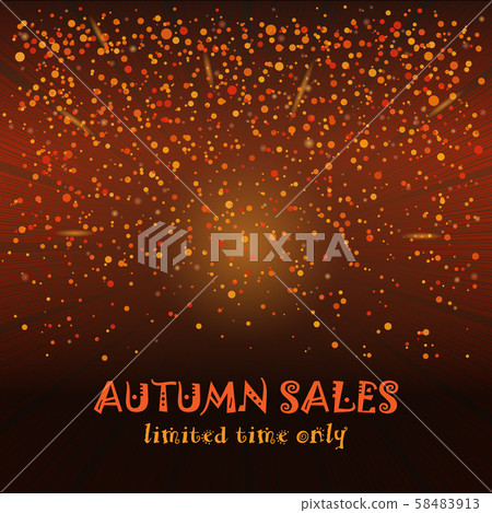 autumn sales background in golden colors 58483913