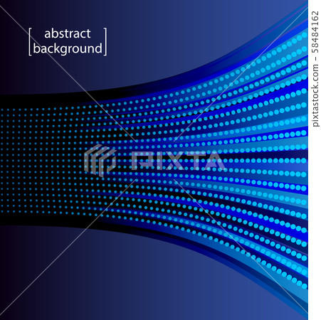 blue abstract background with lines and dots. - Stock Illustration ...