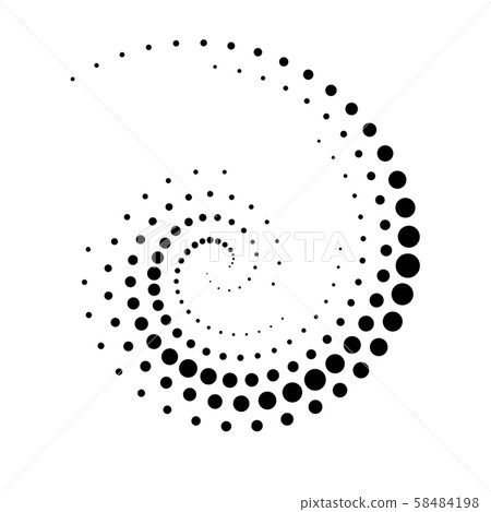 Halftone round as icon or background. Black 58484198