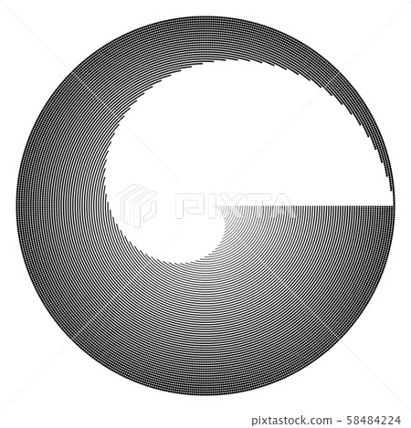 Halftone circle frame, abstract dots logo emblem Halftone circle frame, abstract dots logo emblem 58484224