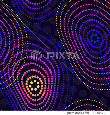 Seamless background with halftone dots in curved 58484229