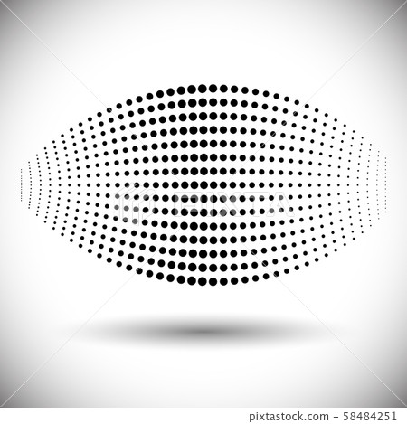 halftone geometric item. ball from dots halftone geometric item. ball from dots 58484251