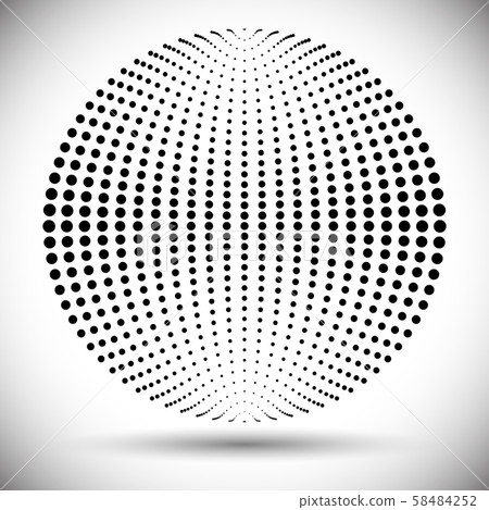 halftone geomrtric item. ball from dots halftone geomrtric item. ball from dots 58484252