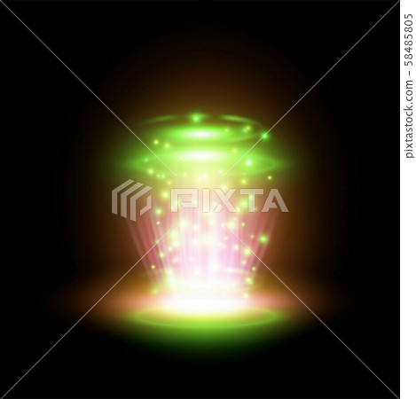 Magic green and pink portal or ufo teleport 58485805