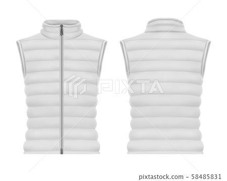Front and back of vest jacket or sleeveless puffer 58485831