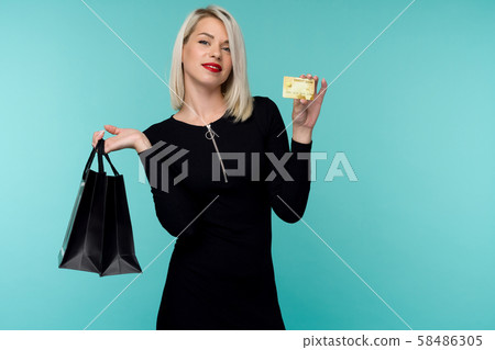 Image of a beautiful happy young blonde woman Image of a beautiful happy young blonde woman 58486305