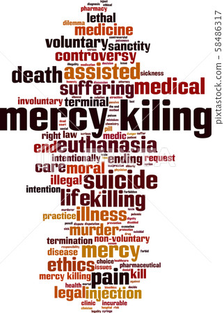 Mercy killing word cloud 58486317